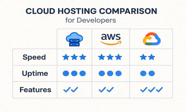 Cloud Hosting Comparison for Developers: Speed, Uptime, and Features
